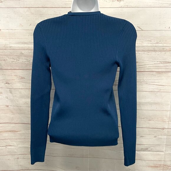 Theory Cropped Rib Knit Cardigan New With Tag - Picture 2 of 9